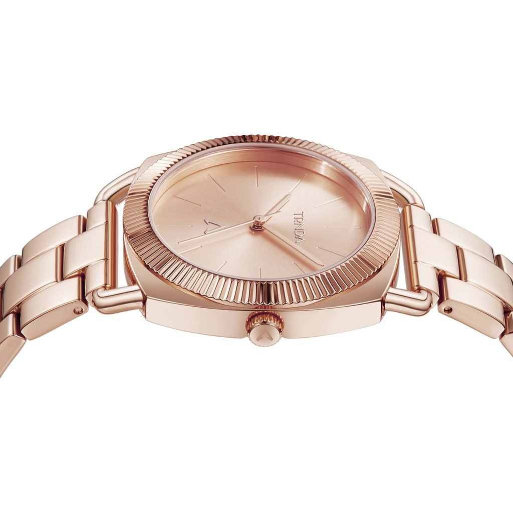 TRNDA Women's Rose Gold Stainless Steel Watch, Round Dial | TRNDA-001-2