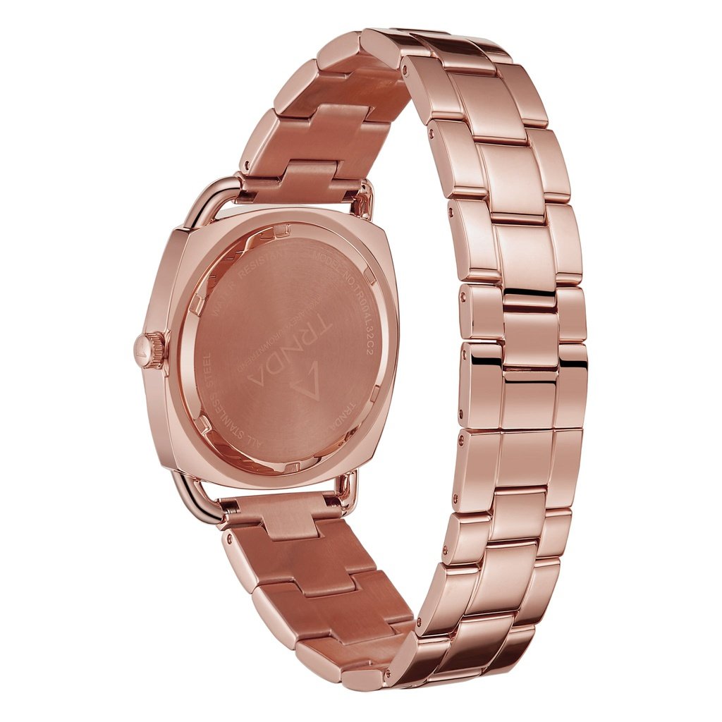 TRNDA Women's Rose Gold Stainless Steel Watch, Round Dial | TRNDA-001-3